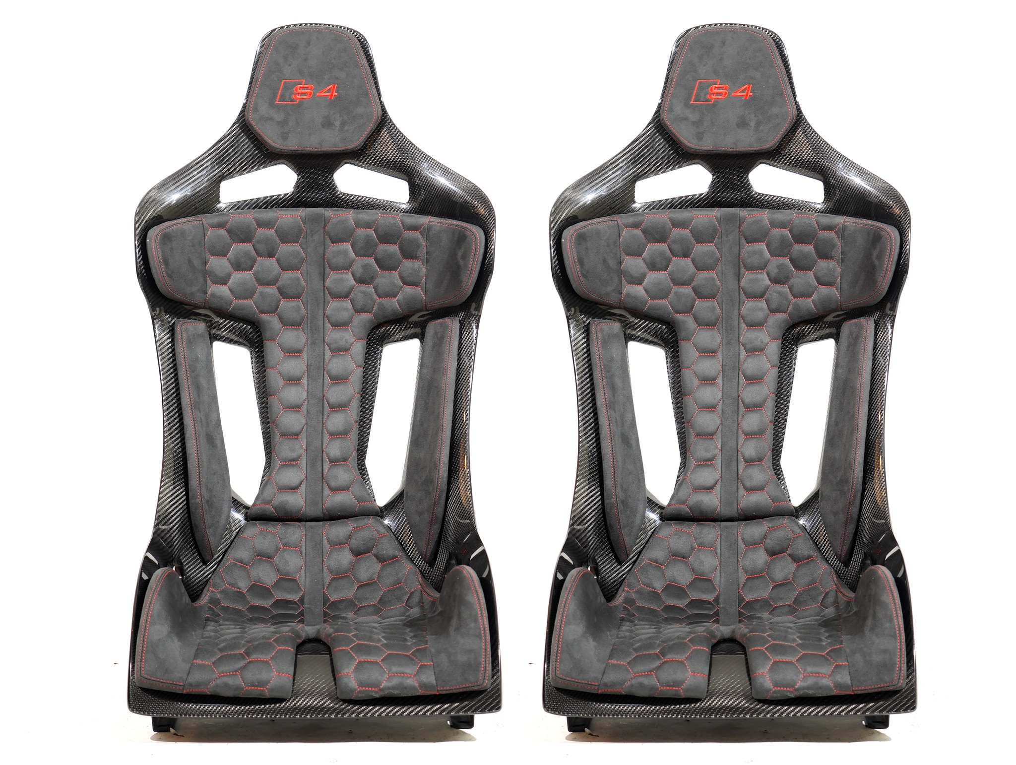Bespoke performance meets premium luxury. We are proud to introduce this custom configuration for the KevMannz GT-Max Non-Reclinable Carbon Fiber Bucket Seat.
This pair features Charcoal color Alcantara padding, perfectly accented by an intricate Red honeycomb stitching pattern Audi style. We finished this build with distinct Audi S4 logo stitching for the ultimate personal touch. π
Upgrade your ride with the best. DM for inquiries.